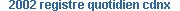 2001 Registre Quotidien CDNX